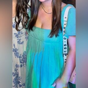 Free People Marina Mini Dress - Teal